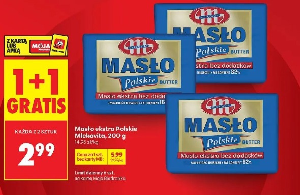 Masło ekstra Polskie Mlekovita