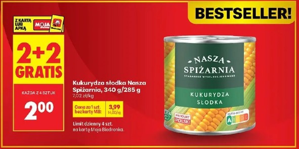Kukurydza słodka Nasza Spiżarnia
