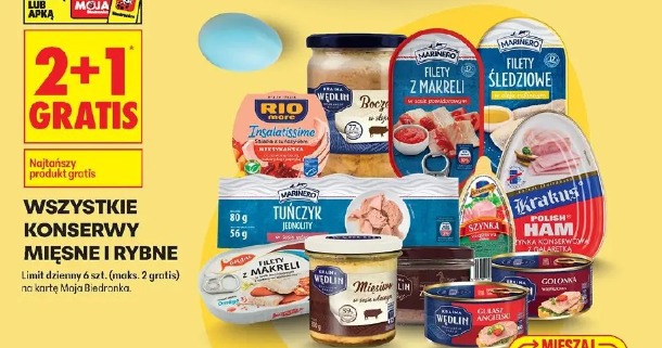 Wszystkie konserwy mięsne i rybne