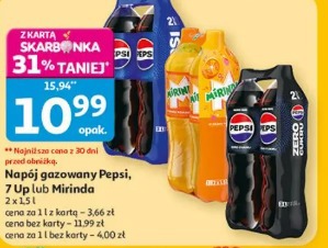 Napój gazowany Pepsi, 7 Up lub Mirinda