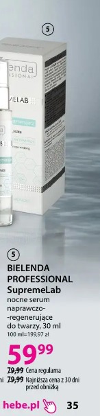 BIELENDA PROFESSIONAL SupremeLab nocne serum naprawczo-regenerujące do twarzy