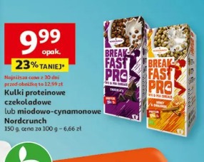 Kulka proteinowe czekoladowe lub miodowo-cynamonowe Nordcrunch