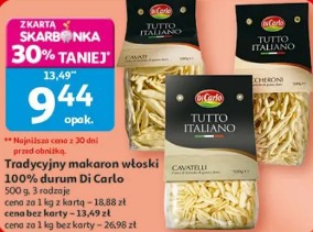 Tradycyjny makaron włoski 100% durum Di Carlo
