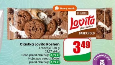 Ciastka Lovita Roshen Dark Choco