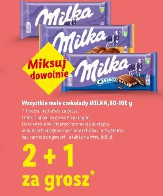 Wszystkie małe czekolady MILKA