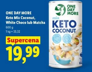 One Day More Keto Mix Coconut, White Choco lub Matcha