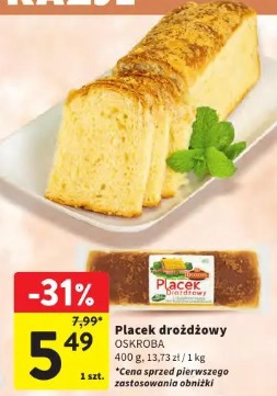 Placek drożdżowy Oskroba