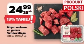 Mięso wołowe na gulasz Sztuka Mięsa