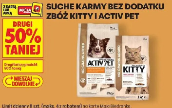 Sucha karma bez dodatku zbóż Kitty i Activ Pet