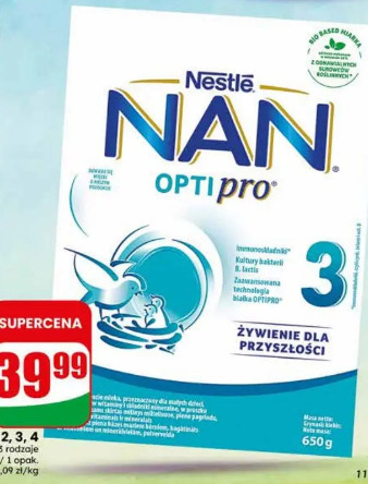 Mleko Nan Optipro 2, 3, 4