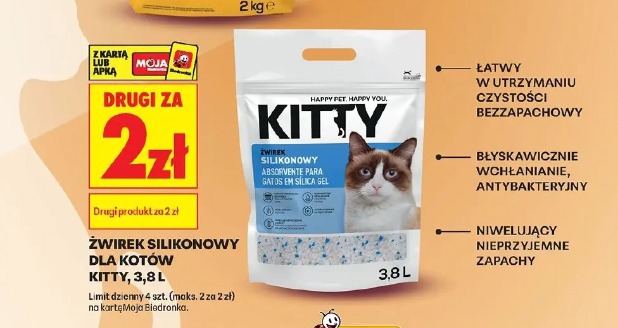 Żwirek silikonowy dla kotów Kitty