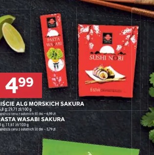 Liście alg morskich Sakura