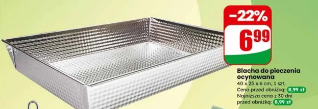 Blacha do pieczenia ocynowana