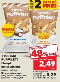 Tygryski Puffuletti Chrupki kukurydziane różne rodzaje