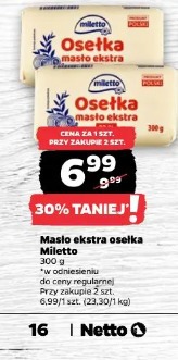 Masło ekstra osetka Miletto