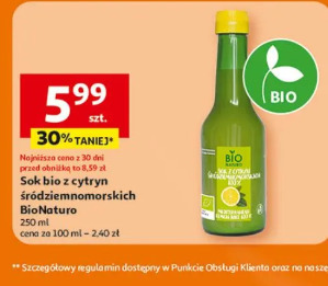 Sok bio z cytryn śródziemnomorskich BioNatura