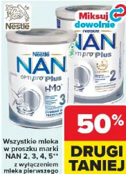 Wszystkie mleka w proszku marki Nan 2, 3, 4, 5