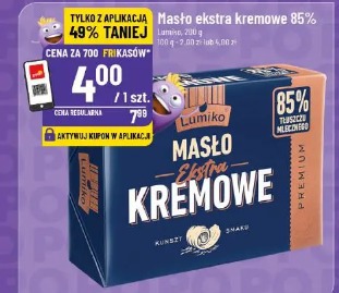 Masło ekstra kremowe 85% Lumiko