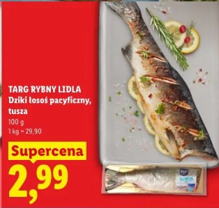 Targ Rybny Lidla Dziki łosoś pacyficzny, tusza
