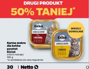 Karma mokra dla kotów pasztet Kiciuś