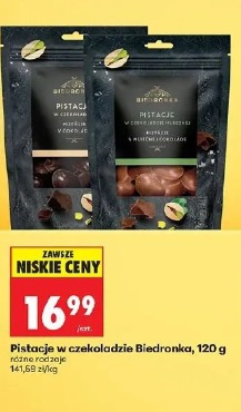 Pistacje w czekoladzie Biedronka