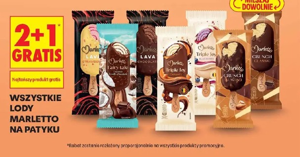 Wszystkie lody Marletto na patyku