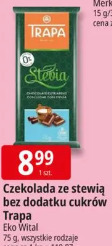 Czekolada ze stewią bez dodatku cukrów Trapa Eko Wital