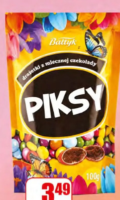 Drażetki z mlecznej czekolady Piksy Bałtyk