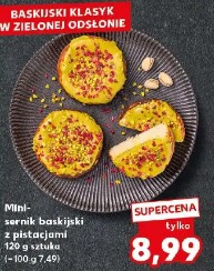 Mini-sernik baskijski z pistacjami