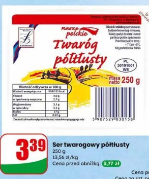 Ser twarogowy półtłusty