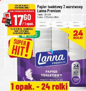 Papier toaletowy 3 warstwowy Lanna Premium