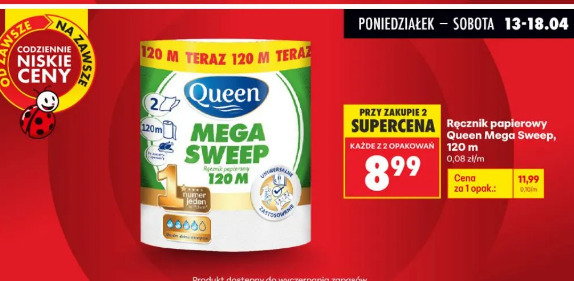 Ręcznik papierowy Queen Mega Sweep, 120 m