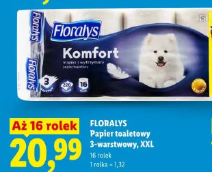 Floralys papier toaletowy 3-warstwowy, XXL
