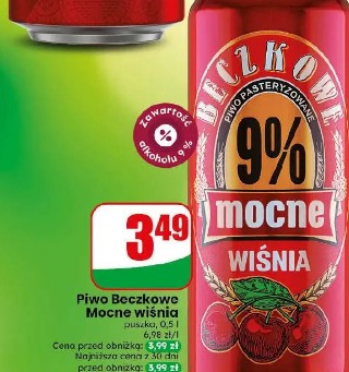 Piwo Beczkowe Mocne wiśnia