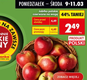 Jabłko polskie czerwone