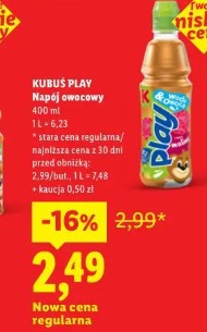 Kubuś Play Napój owocowy