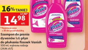 Szampon do prania dywanów lub płyn do płukania firanek Vanish
