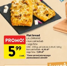 Flat bread LA LORRAINE kurczak kebab vege feta