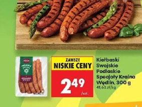 Kiełbaski swojskie podlaskie Specjały Kraina Wędlin