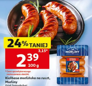 Kiełbasa morlińska na ruszt Morliny