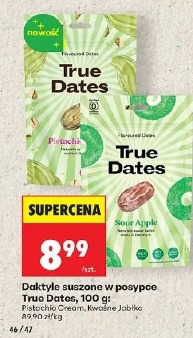 True Dates daktyle suszone w posypce kwaśne jabłko