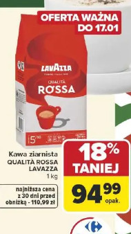 Kawa ziarnista QUALITÀ ROSSA LAVAZZA
