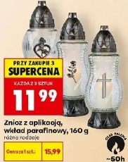 Znicz z aplikacją, wkład parafinowy