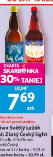 Piwo Světlý Ležák lub Zlatý Český light