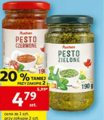 Pesto czerwone lub zielone Auchan