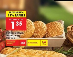 Bułka z żółtym serem