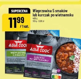 Wieprzowina 5 smaków lub kurczak po wietnamsku Asia Cook