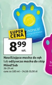Nawilżająca maska do rąk lub odżywcza maska do stóp Mond'Sub