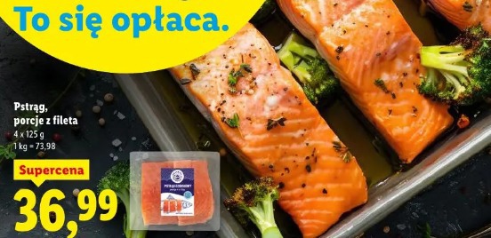 Pstrąg, porcje z fileta