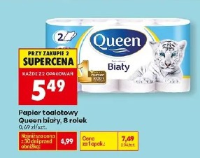 Papier toaletowy Queen biały